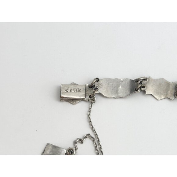 Siam Sterling Rainbow Multi God & Goddess Sterling Silver 925 Vintage Bracelet - Picture 3 of 9